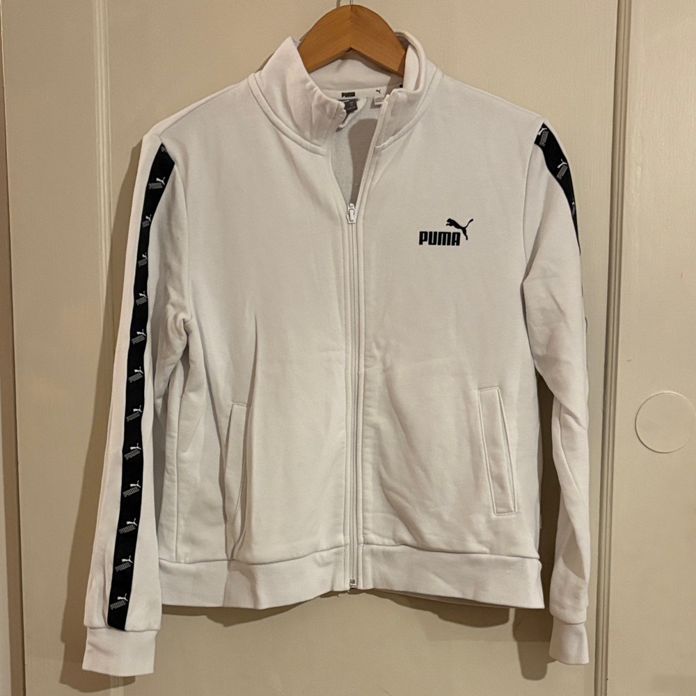Puma White and Black Track Jacket